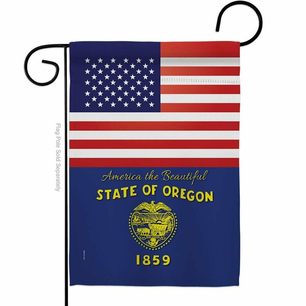Guarderia 13 x 18.5 in. USA Oregon American State Vertical Garden Flag with Double-Sided GU3904769